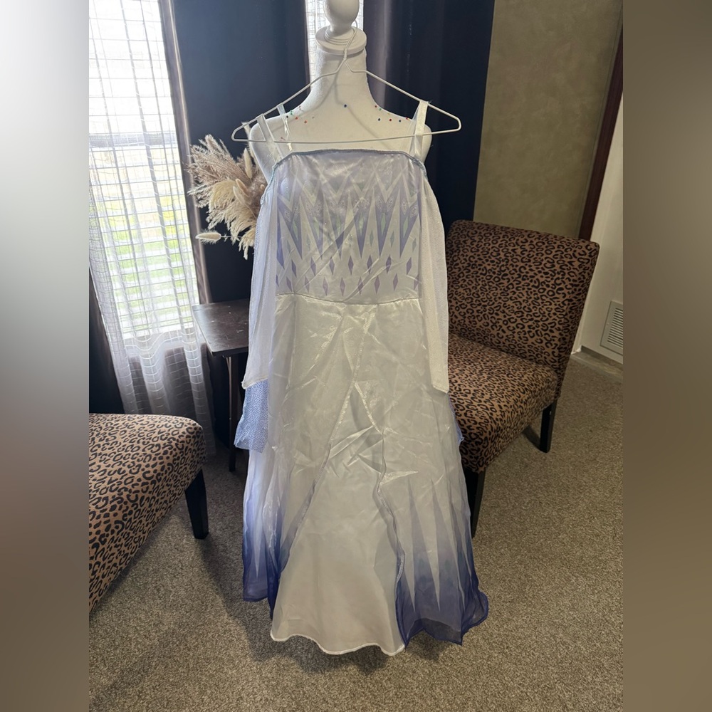 Disney Frozen White and Silver Dress